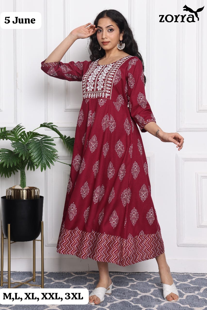 Zorra Umbrella Kurti (Anarkali tops)