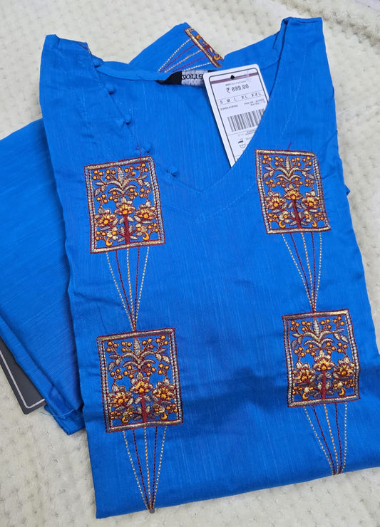 Zorra Silk Straight Cut Kurtis