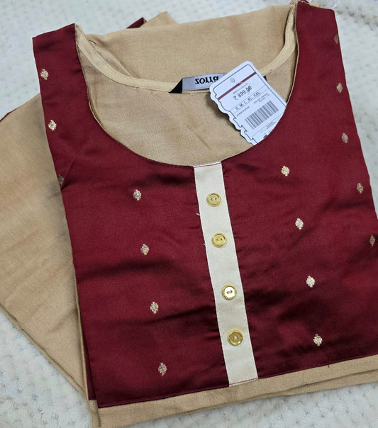 Zorra Silk Straight Cut Kurtis