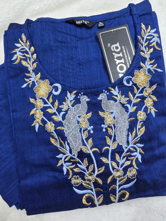 Zorra Silk Straight Cut Kurtis