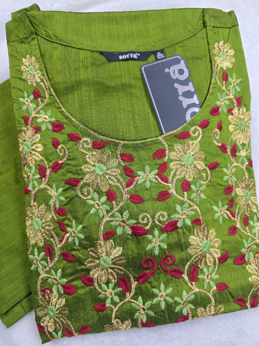 Zorra Silk Straight Cut Kurtis