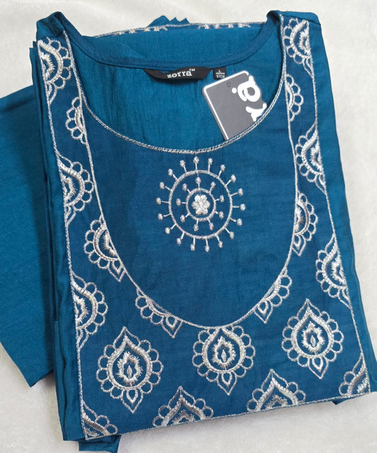 Zorra Silk Straight Cut Kurtis