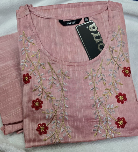 Zorra Silk Straight Cut Kurtis