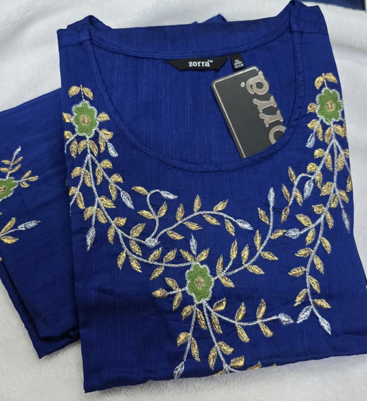 Zorra Silk Straight Cut Kurtis