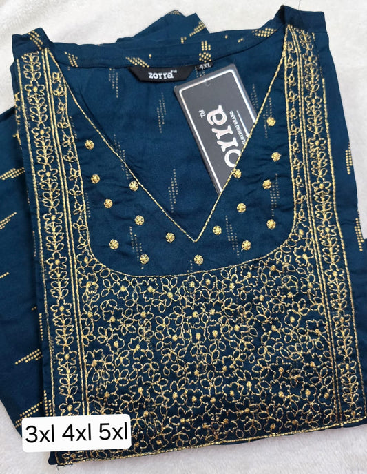 Zorra Rayon Straight Cut Kurti (Jumbo Size)
