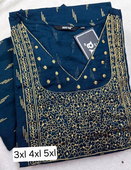 Zorra Rayon Straight Cut Kurti (Jumbo Size)
