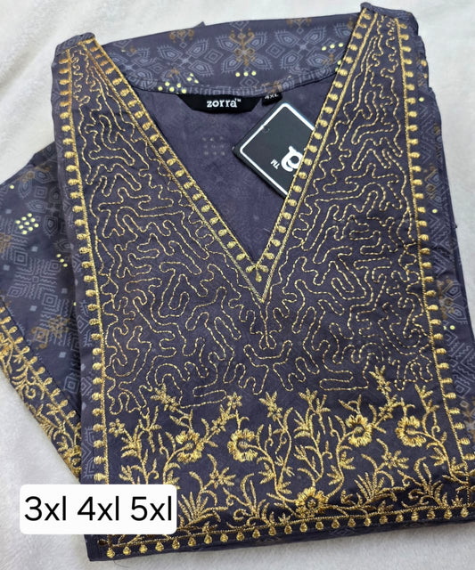 Zorra Rayon Straight Cut Kurti (Jumbo Size)