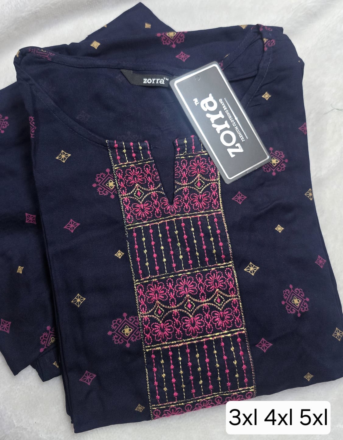 Zorra Rayon Straight Cut Kurti (Jumbo Size)