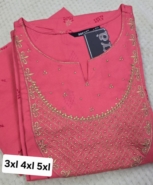 Zorra Rayon Straight Cut Kurti (Jumbo Size)