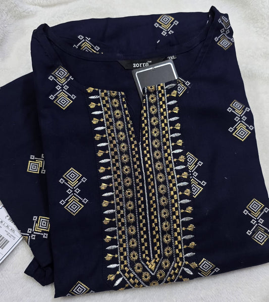 Zorra Rayon Straight Cut Kurti (Jumbo Size)