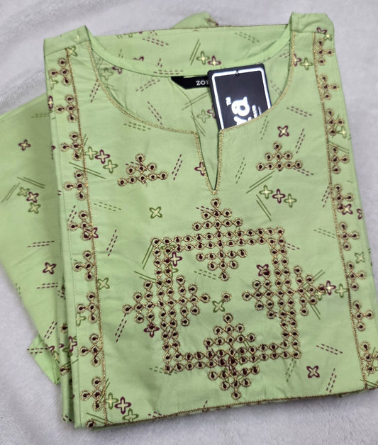 Zorra Silk Straight Cut Kurtis
