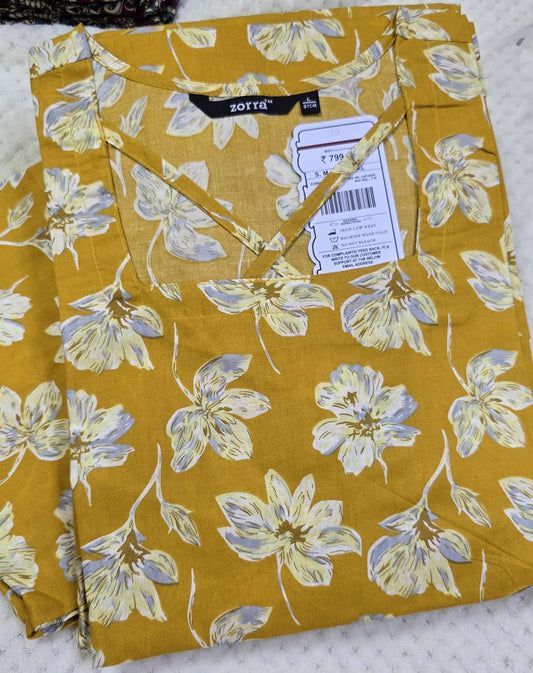 Zorra Cotton Straight Cut Kurti