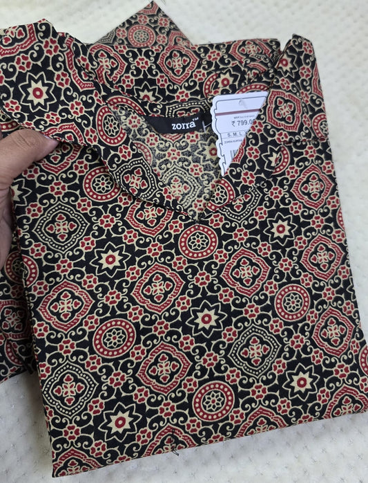 Zorra Cotton Straight Cut Kurti