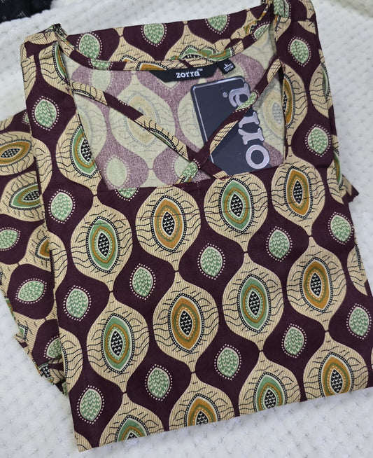 Zorra Cotton Straight Cut Kurti