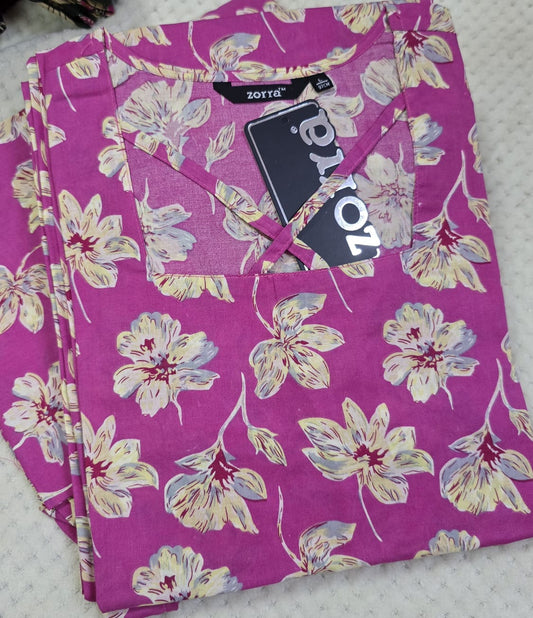 Zorra Cotton Straight Cut Kurti