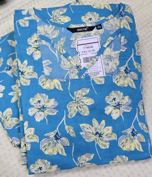 Zorra Cotton Straight Cut Kurti