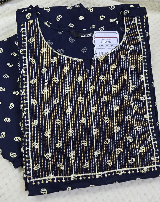 Zorra Rayon Straight Cut Kurti