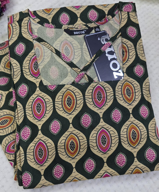 Zorra Cotton Straight Cut Kurti