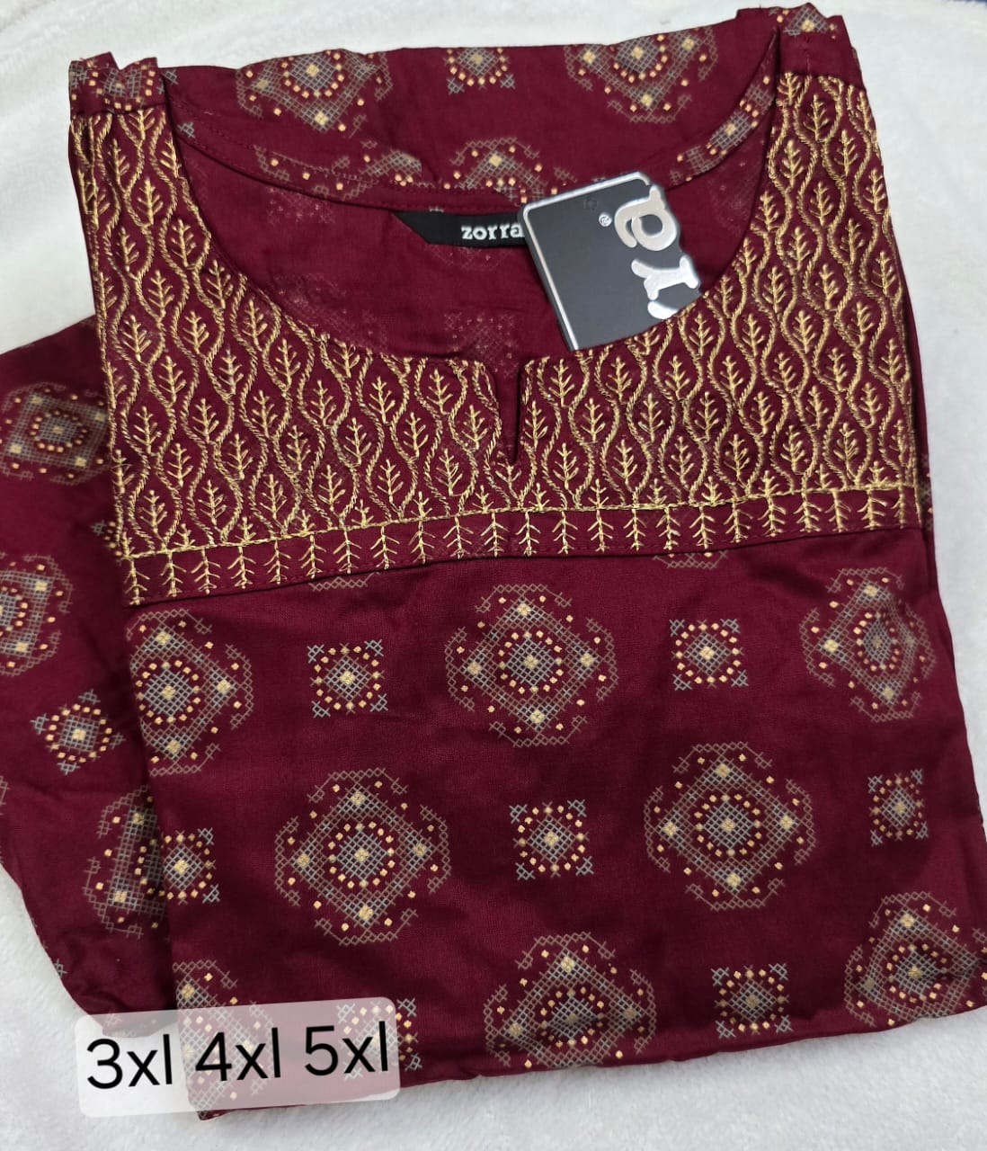 Zorra Rayon Straight Cut Kurti (Jumbo Size)