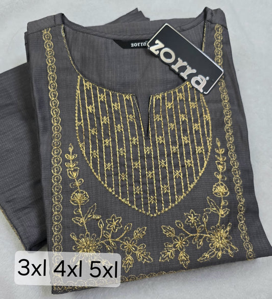 Zorra Silk Straight Cut Kurti (Jumbo Size)