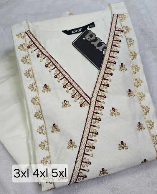 Zorra Silk Straight Cut Kurti (Jumbo Size)