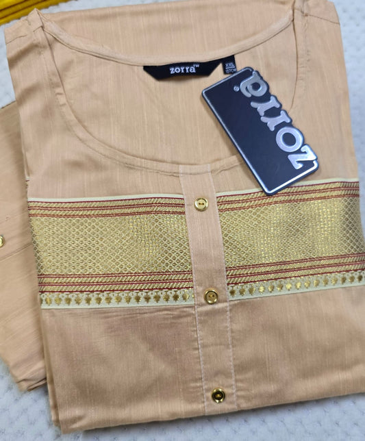 Zorra Silk Straight Cut Kurti