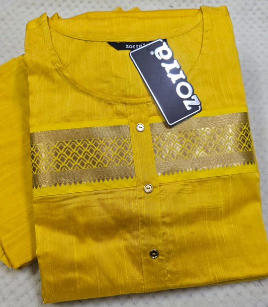 Zorra Silk Straight Cut Kurti