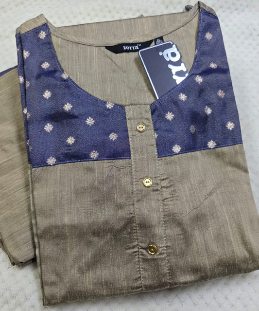Zorra Silk Straight Cut Kurti