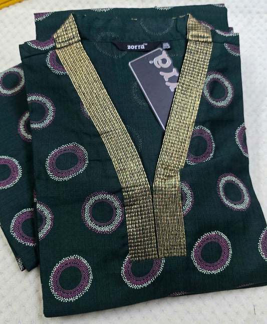 Zorra Silk Straight Cut Kurti