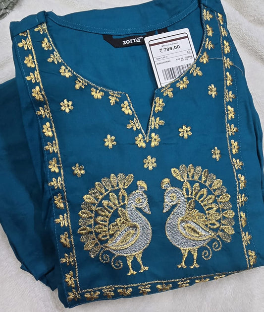 Zorra Rayon Straight Cut Kurti