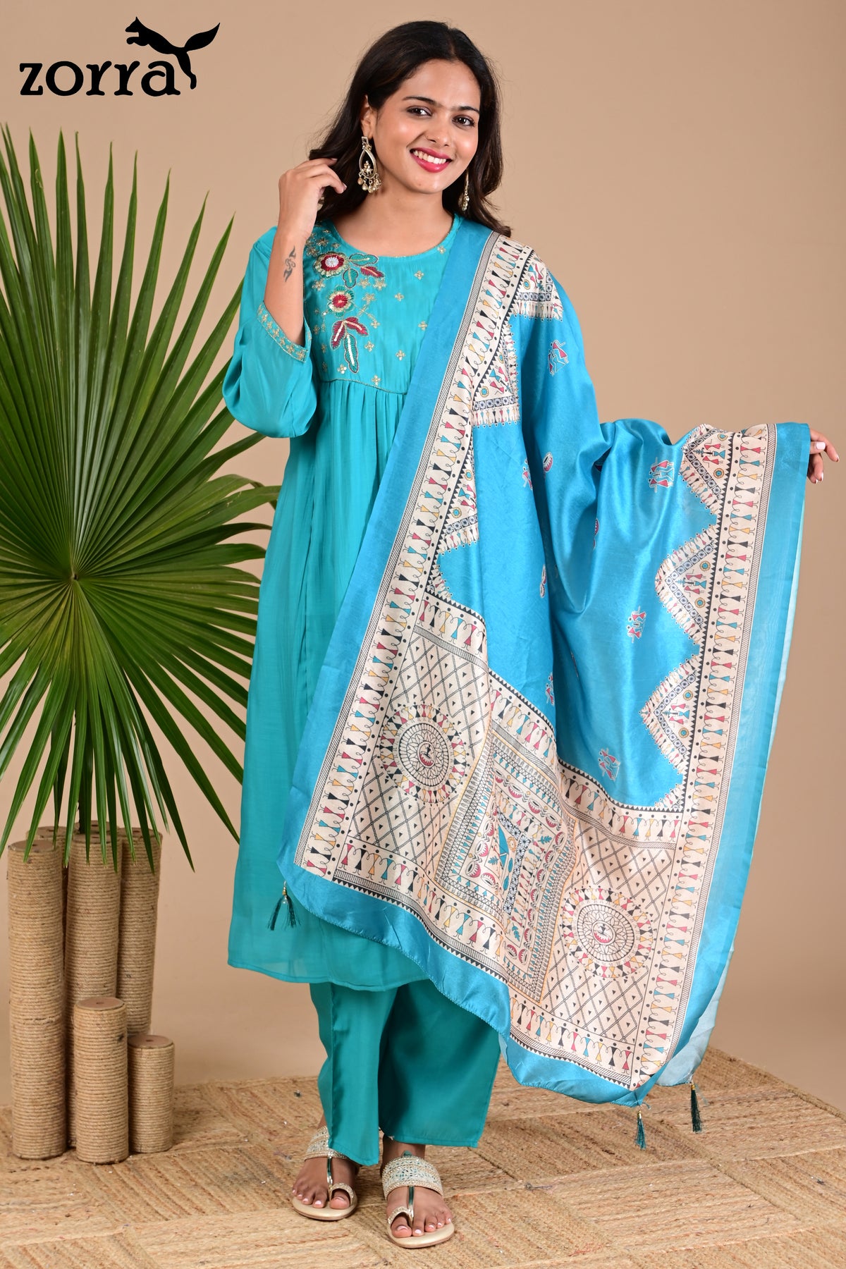 Zorra Mul Chanderi 3pc set